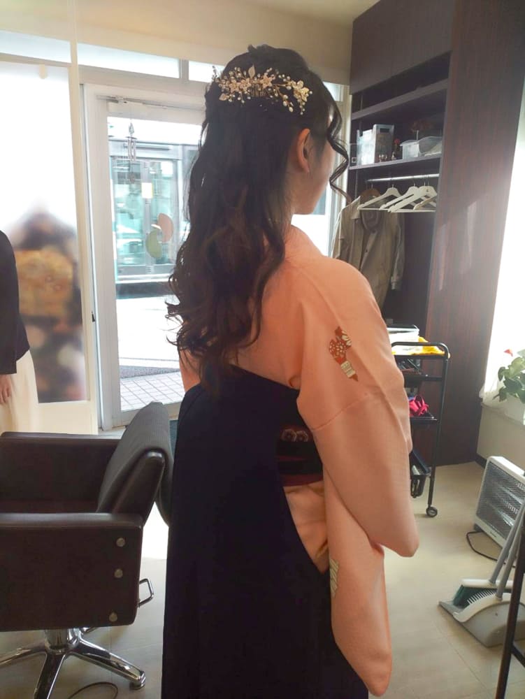 成人式の着付けとヘアセット