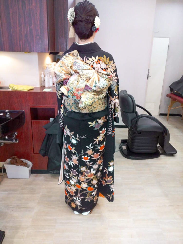 成人式の着付けとヘアセット