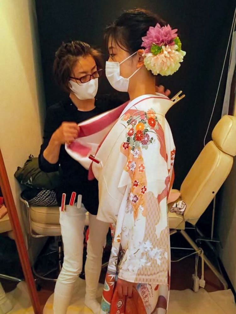 成人式の着付けとヘアセット