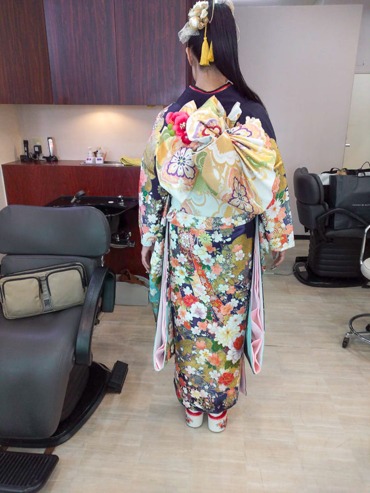 成人式の着付けとヘアセット