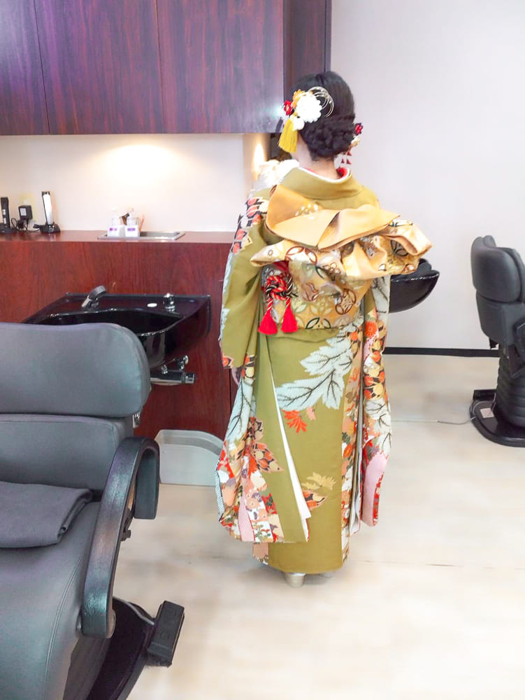 成人式の着付けとヘアセット